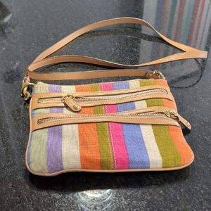 Coach Striped Multicolor Crossbody Bag